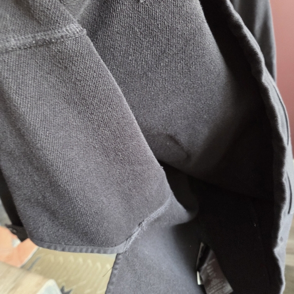 Y-3 by Yohji Yamamoto Faded Black Cotton Pullover Parka Sherpa Fleece - Picture 7 of 10